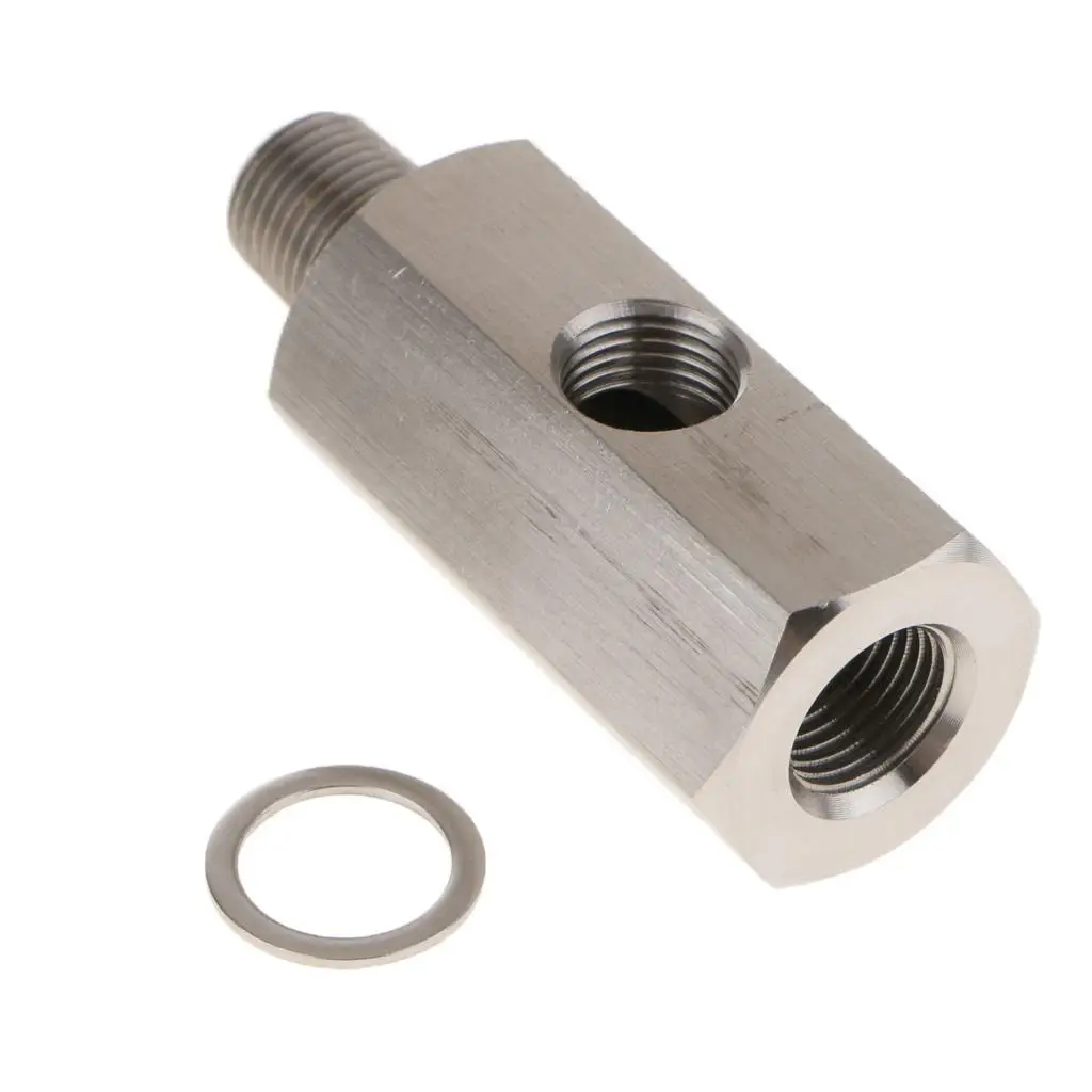 Car BSPT Oil Pressure Sensor 1 8 NPT Male Female Turbo Feed Adapter for Vehicle Oil Monitoring