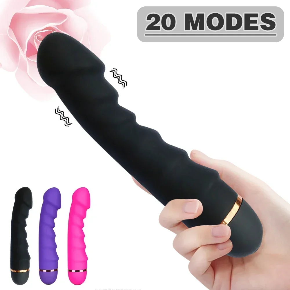 20 Modes Vibrator Realistic Penis Soft Silicone Dildo G-Spot Clitoral Stimulator Female Masturbator Adult Sex Toys For Women 18+_voghion.com