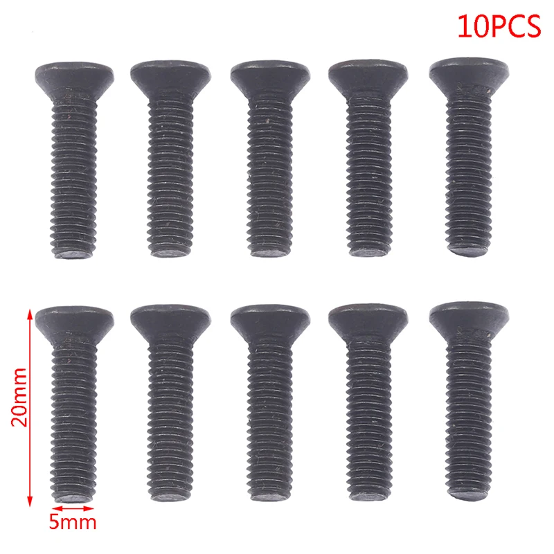 10Pcs Fixing Screws M5x20mm Left Hand Thread For UNF Drill Chuck Shank Adapter Screw Electrical Drill Accessories Bolt Screws