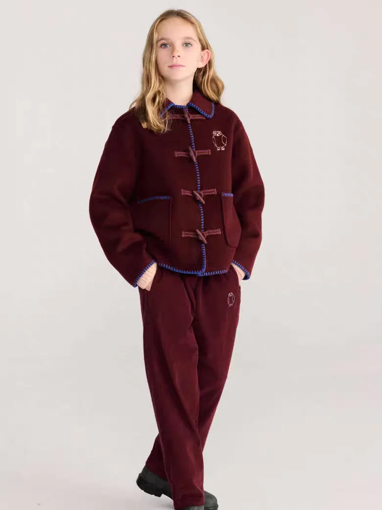 Kids Sweatshirt 2026 Winter New Fleece Thickened Warm Boys Girls Jacket Pants Set Cotton White Duck Eather Girls Cotton Clothes