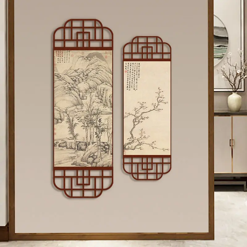 ZenDryLandscapeWallTapestry,Vertical Scroll VintageJapanese Art forCorridor HallwayLiving Room Dining Study Aesthetic Room Decor
