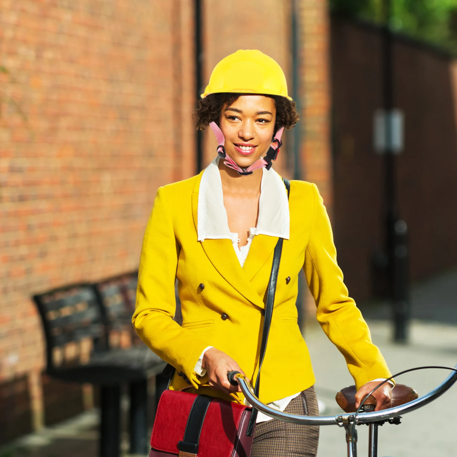 

Universal Y-Shape Chin Straps Hard Hat Replacement Adjustable Protective Straps Work Safety Headgear Accessories Pink