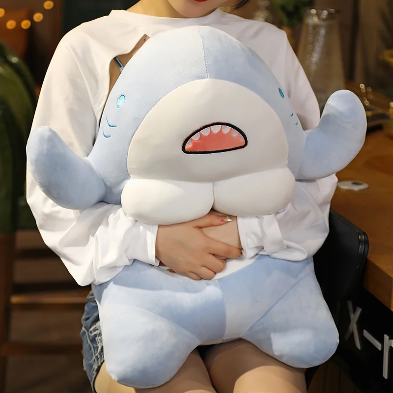 40cm Cute workout Shark peluche farcito Mr Muscle Animal Pillow placare Cushion Doll Gifts for Kids Children Girls