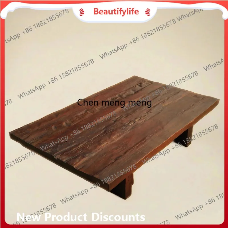 

a38 Small apartment all solid wood surprise quiet wind tea table retro vicissitudes living room table short table