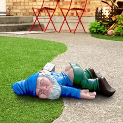 Resin Statue Dwarfs Mini Drunk Gnome Funny Exterior Garden Outdoor Ornaments Sculpture Bonsai Decoration For yard accessories