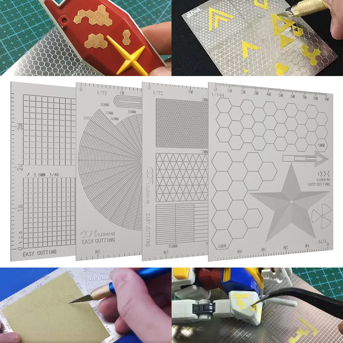 

Scale Model Spray Painting Tools Camouflage Geometric Patterns Washi Masking Tape Cutting Stencils Reusable Color Scheme