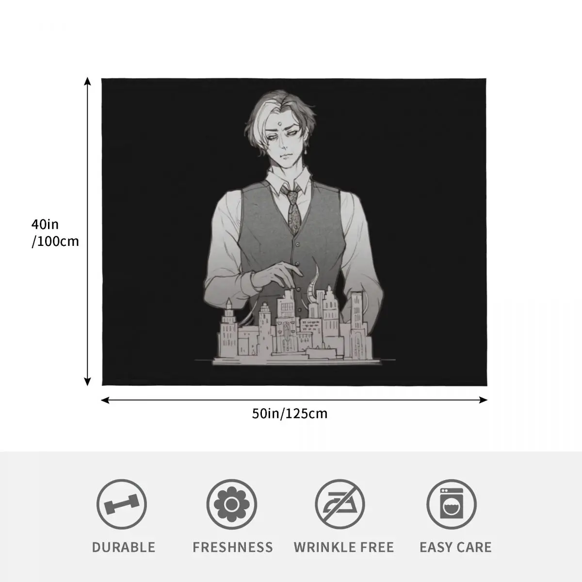 Emet-selch - بطانية رمي المهندس المعماري، بطانيات تزيين فروي هدية شخصية أشعث #4