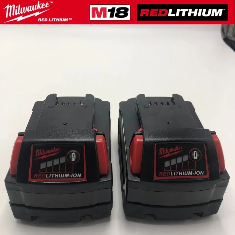Batería de Repuesto de Litio 100% Milwaukee M18 RED LITHIUM FORGE XC6.0 de 18V y 6.0Ah, Compatible con Todas las Herramientas Eléctricas de la Serie M18