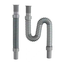 Anti-Odor 1-1/4 Inch Expandable Flexible 17-42 Inch Universal Kitchen Sink Sewer Drain Pipe Tube S Trap, Bathroom Vanity Sink Dr