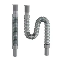 Anti-Odor 1-1/4 Inch Expandable Flexible 17-42 Inch Universal Kitchen Sink Sewer Drain Pipe Tube S Trap, Bathroom Vanity Sink Dr