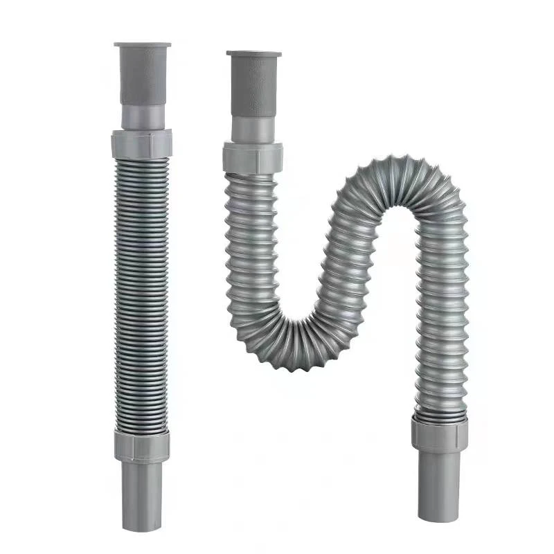 Anti-Odor 1-1/4 Inch Expandable Flexible 17-42 Inch Universal Kitchen Sink Sewer Drain Pipe Tube S Trap, Bathroom Vanity Sink Dr