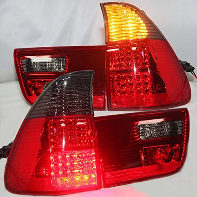 For BMW X5 E53 LED Tail Light Back Lamps 1998-2006 Year Red Black