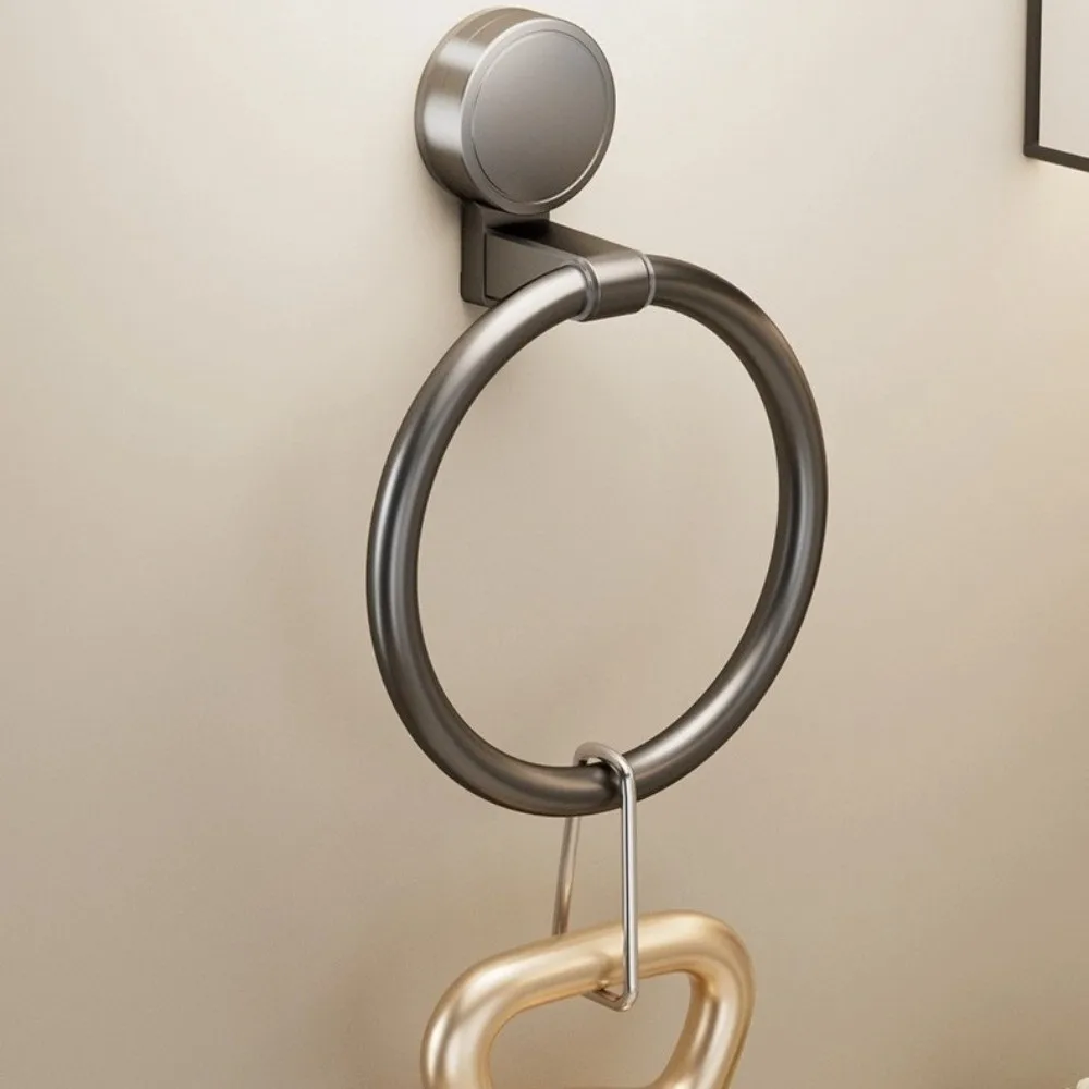No Need To Drill Bathroom Towel Ring Wall Hanging Suction Cup Kitchen Rag Rack Removable Suction Cup Towel Holder Kitchen