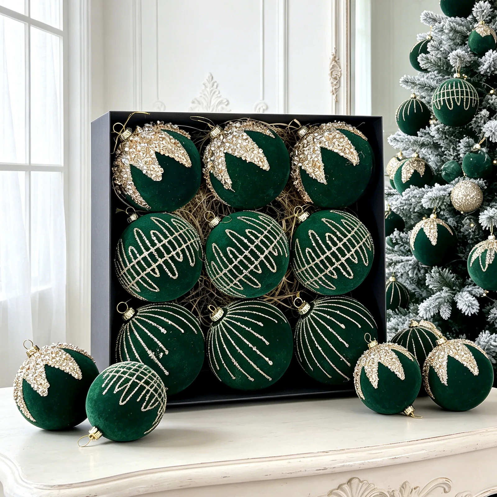9PCS XMAS Tree Ornament Gift S - Ornament Ball Set ulasan dan harga