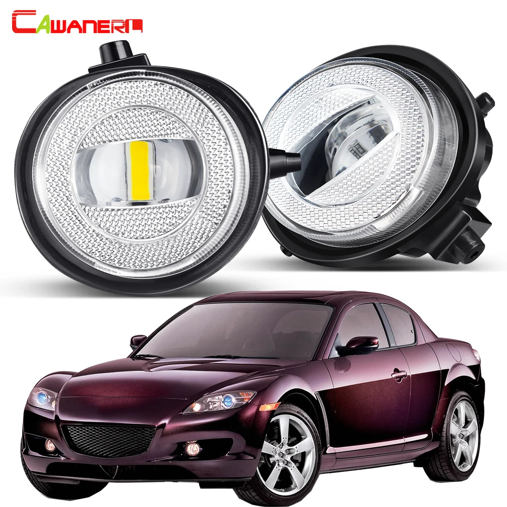 2 Pieces Car Canbus Fog Light Assembly For Mazda RX-8 RX8 2004-2007 30W 6000LM External LED Lens Fog Daytime Running Lamp H11