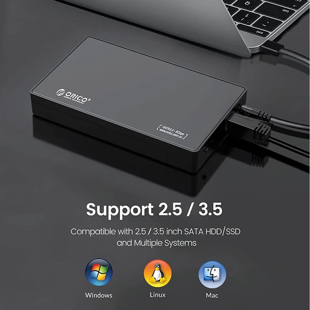 ORICO 2.5/3.5 pollici Mobile Hard Disk Box tipo C SATA porta seriale Notebook Desktop esterno meccanico/a stato solido SSD Hard Disk