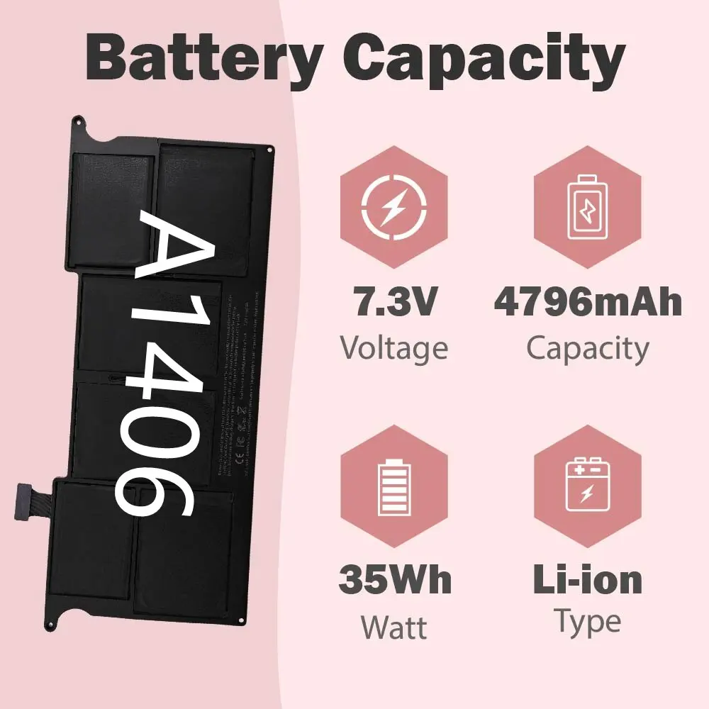 

Аккумулятор A1406 для ноутбука APPLE MacBook Air 11" A1370 (середина 2011 г.), A1465 (версия 2012 г.), A1495 (середина 2011 г., 2012 г., 2013 г., начало 2014 г.), артикул 020-7377-A