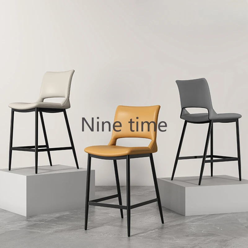 

Minimalist Chairs Chaise Design Leather Bar Stool Mid Century Chair Vintage Outdoor Industrial Stools Breakfast Luxury Furniture