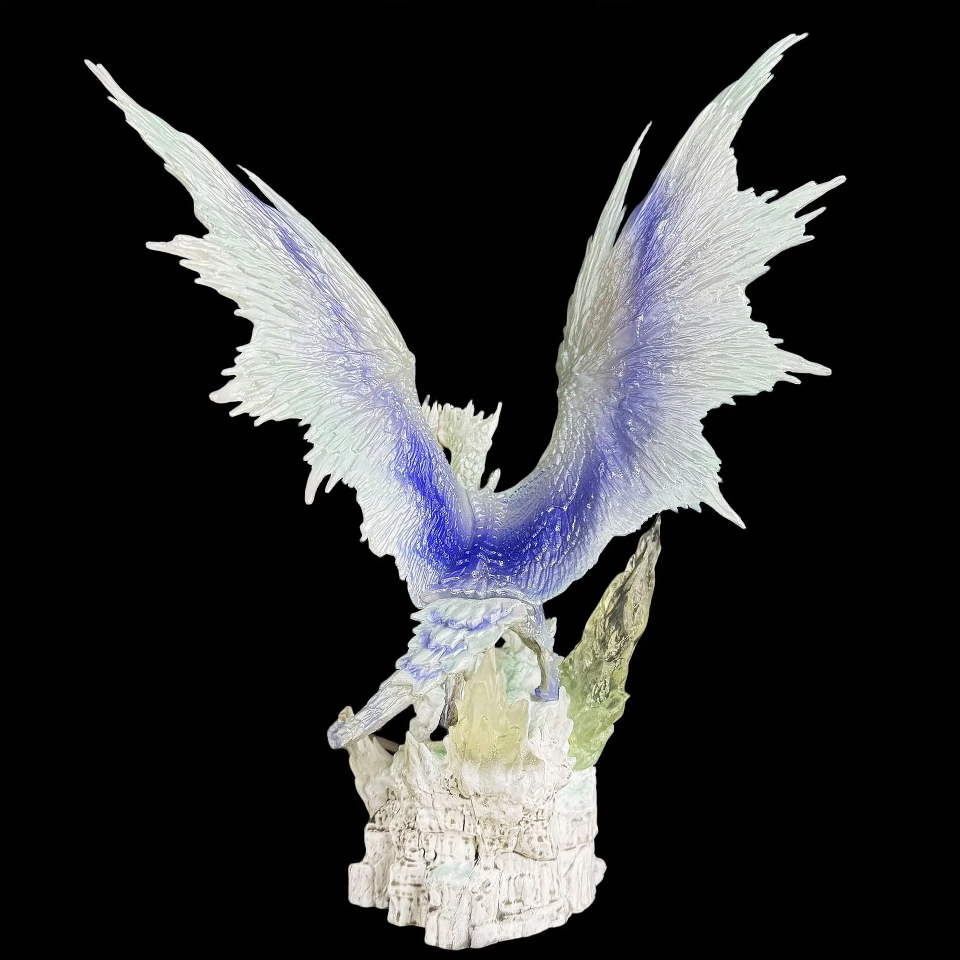 22CM monstre chasseur monde glacé Velkhana GK Statue Anime figurines d'action faites à la main étui de bureau décoration ornement cadeau