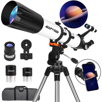 ALLFOCUS 80090 Professional  Astronomical Telescope High Power Telescope for Adult with AZ Mount Tripod Phone Adapter Carry Bag