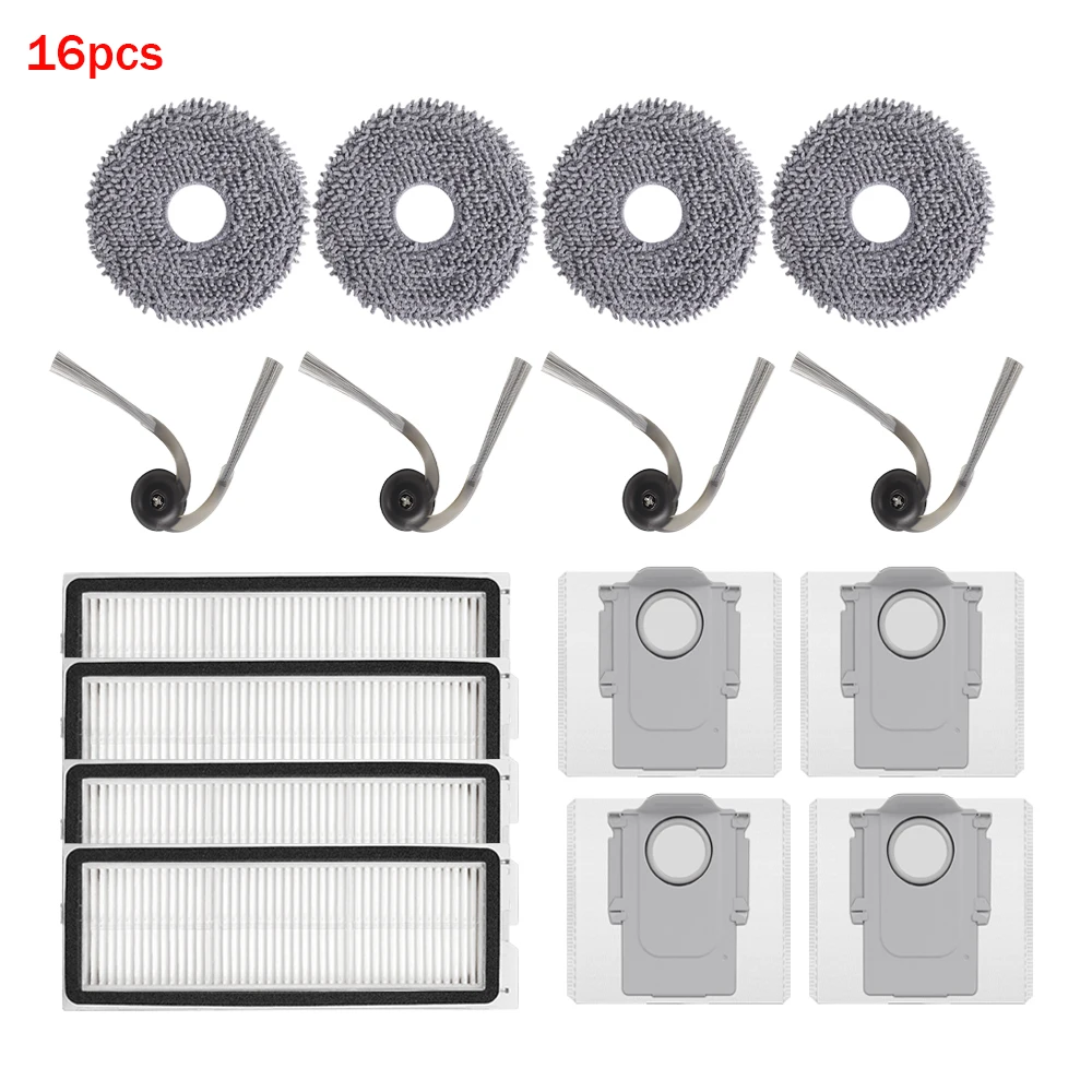 Filter Mop Doek Zijborstelzakken Voor Roborock Qrevo Curv/Qrevo S5V/Qrevo Curv S5X/Qrevo C/Qrevo C Pro/Qrevo CurvC/P20 PRO Vacuüm