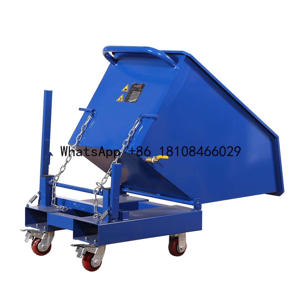 

High Quality Movable Scraps Trolley Self Dumping Hopper For Workshop