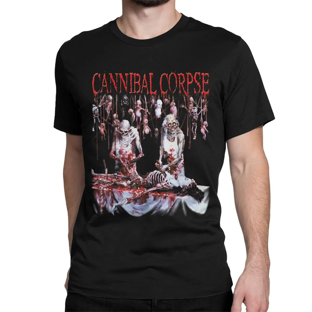 Butchered At Birth Death Metal Rock T-Shirt Men Women Cannibal Corpse Awesome Cotton Tees O Neck T Shirts Plus Size Clothing