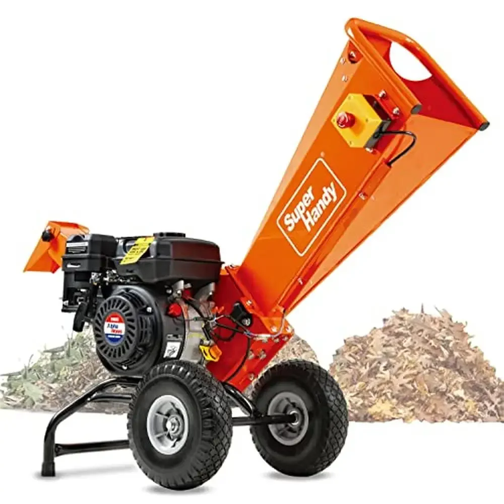 ไม้ Chipper Shredder Mulcher 7HP เครื่องยนต์ Heavy Duty Compact Design Fire Prevention 3 "นิ้วความจุสูงสุดแนวตั้ง Discharge Guide