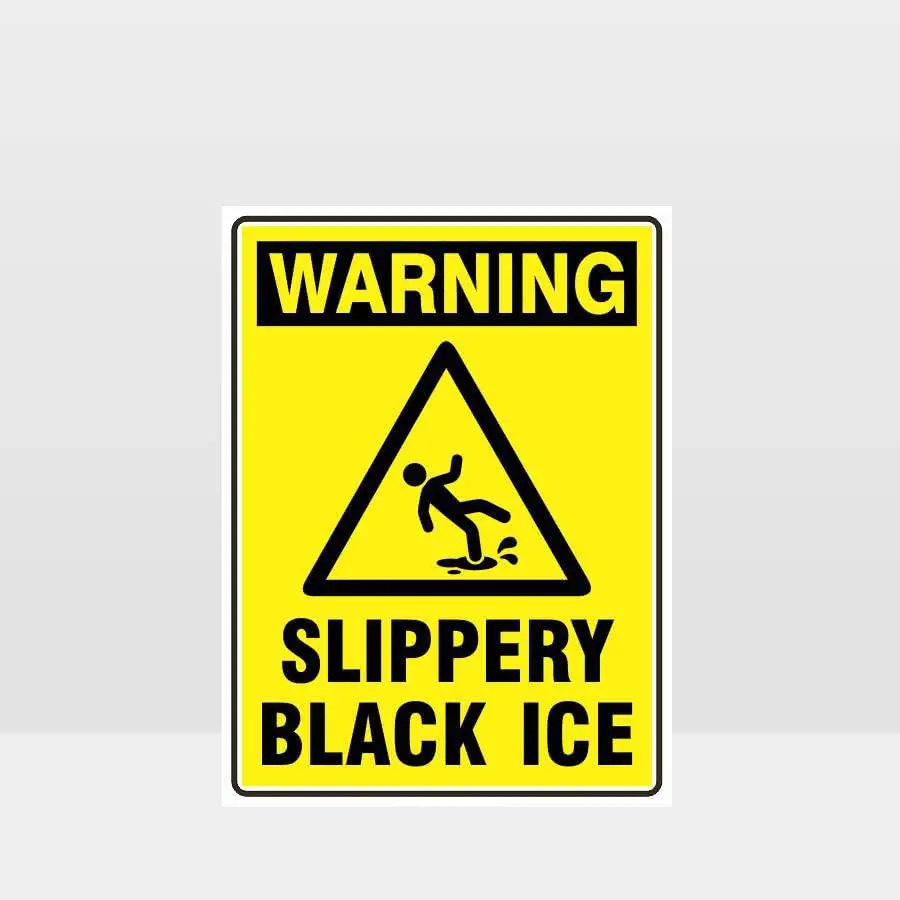 Warning Slippery Sign Warning Signs (A287) Metal Tin Signs  Inches Safety Caution Sign for Indoor or Outdoor