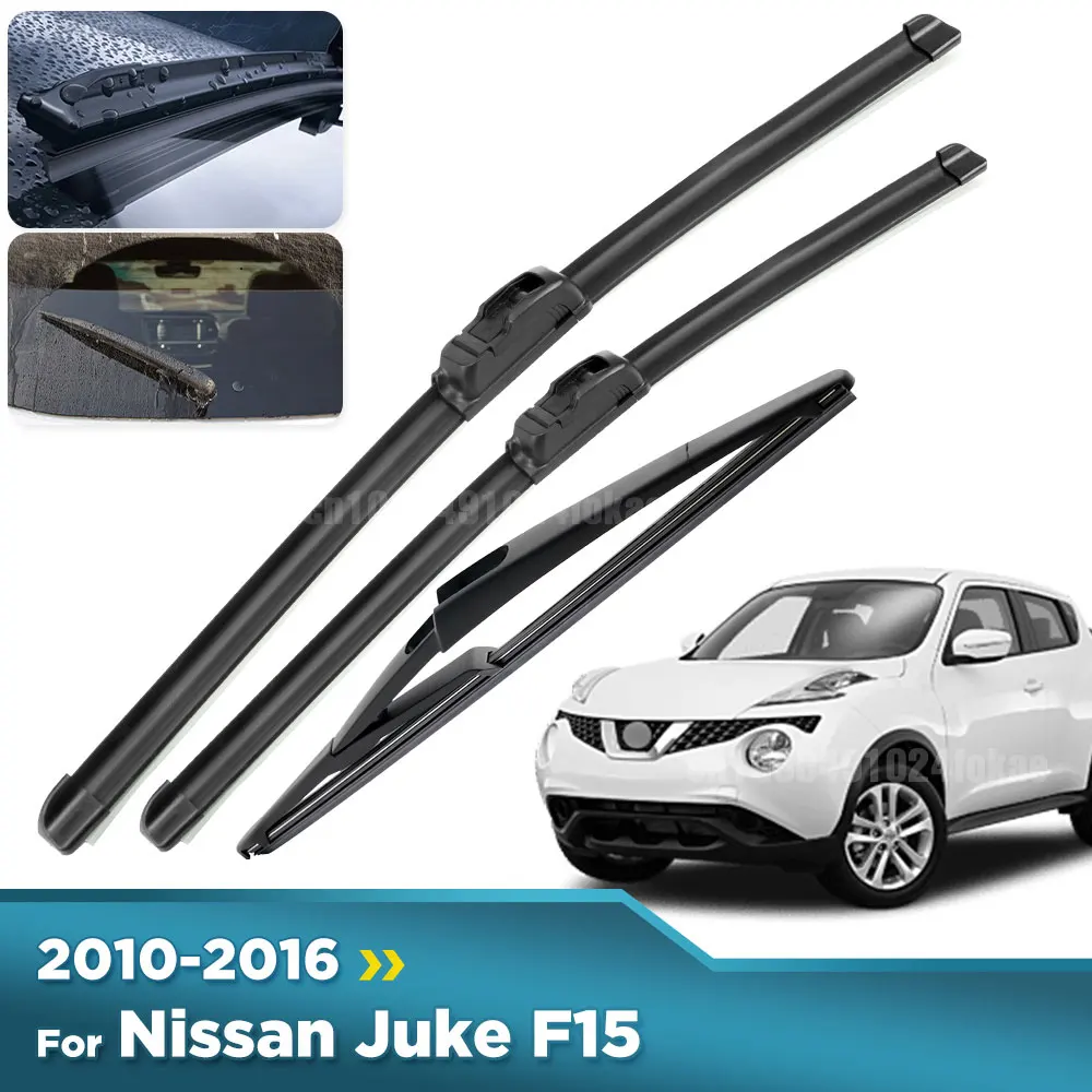

For Nissan Juke F15 2010-2016 2011 2012 2013 2014 Wiper Front & Rear Wiper Blades Windshield Windscreen Window Brushes 22"14"12"