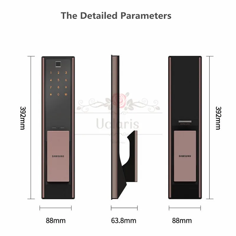 Samsung Smart Digital Fingerprint Lock SHP-DP739 Home Automatic Push Pull Handle Anti-theft Door Electronic Password Doorlock