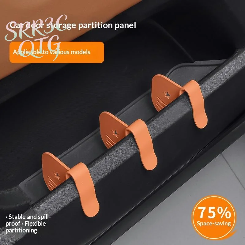 Hot 1/2Pcs Universal Car Door Side Storage Partition Car Door Groove Partition Panel Car Storage Organizer Management Car Parts