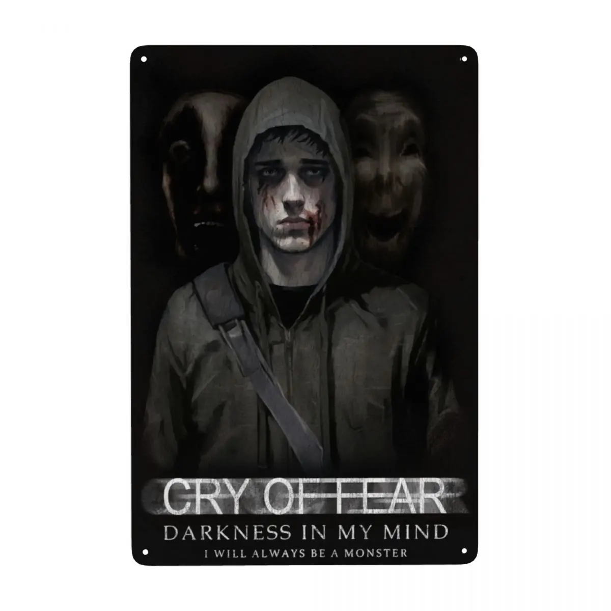 Retro Horror Game Video Game Cry Of Fear Metal Signs Custom Tin Plaque Gate Garden Bars Wall Art Decor 12 x 8 Inches