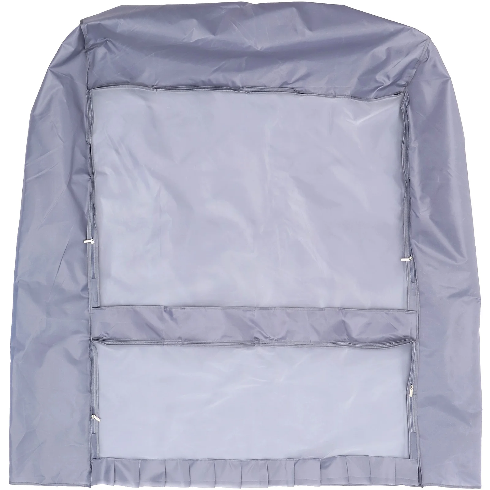 

Oxford Clothing Rack Cover Dustproof Moisture Resistant Waterproof Clothes Cover For Seasonal Garments Storage Gray Narrow