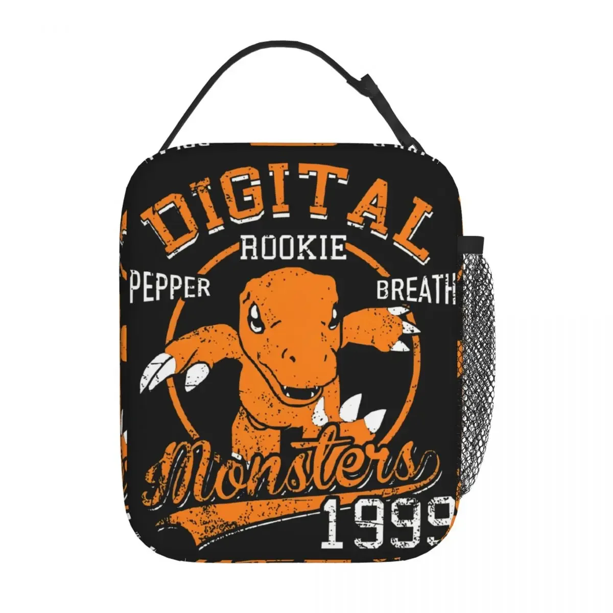 ديجمون بيبر بريث أنيمي معزول أكياس الغداء حقيبة للحفاظ على البرودة   حاوية غداء مانعة للتسرب، صندوق غداء للفتيات والأولاد والمكتب