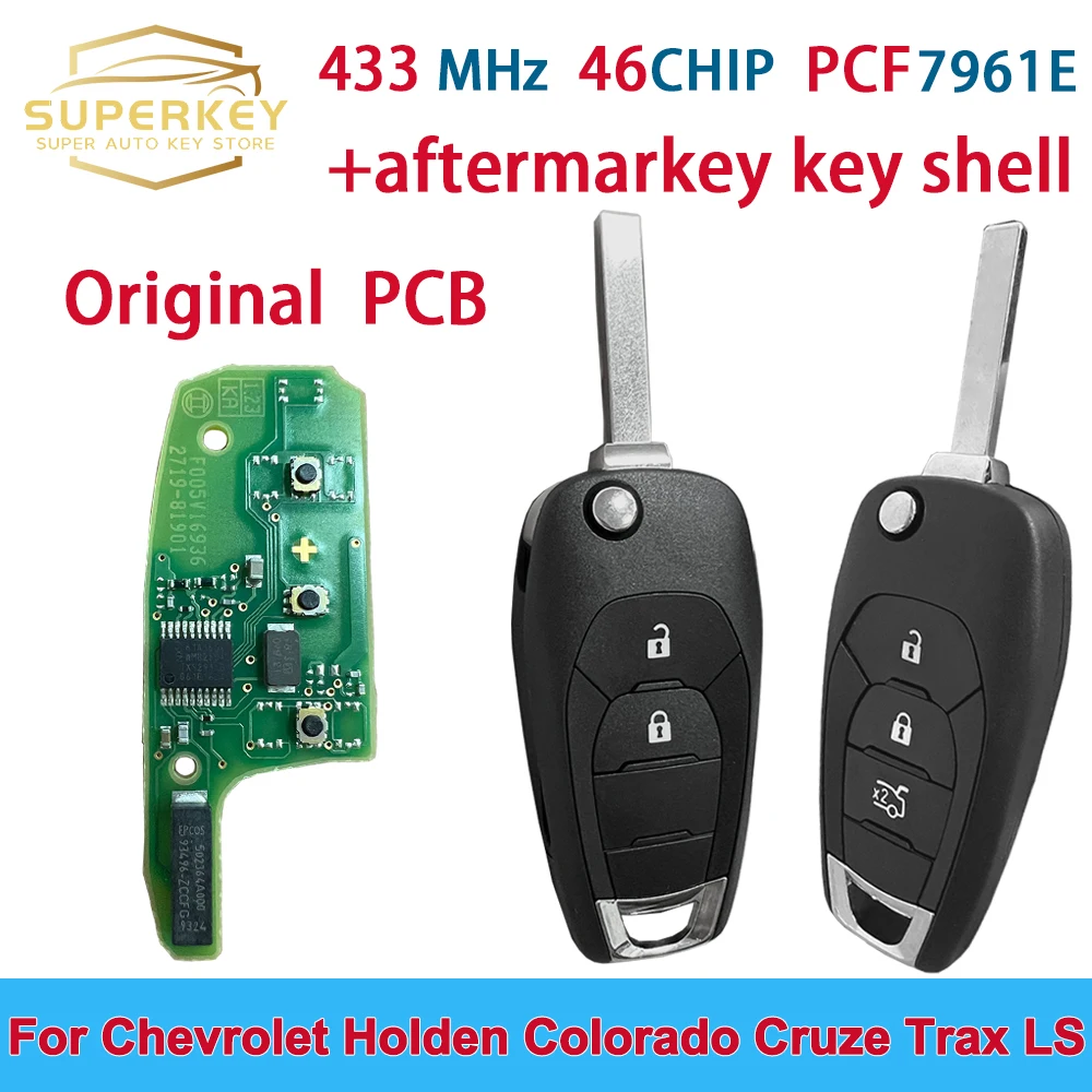 

Оригинальный автомобильный дистанционный ключ с печатной платой для Chevrolet Cruz Onix Tracker Colorado RS XL7 XL8 Trailblazer ID46Chip 433 МГц