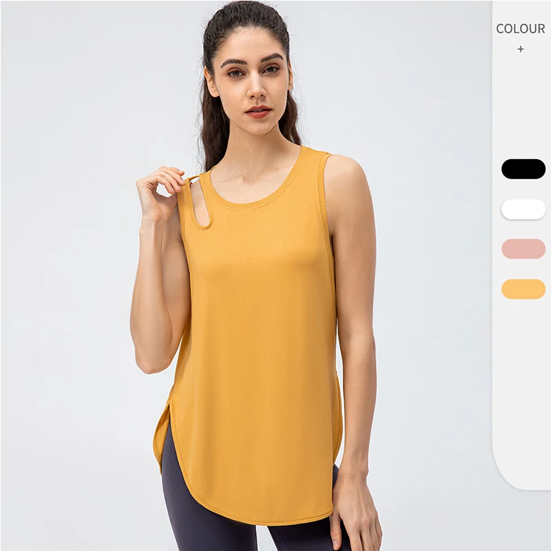 2022 Women Gym Tank top Quick Dry Sports Shirts Gym Workout Yoga Vest Sleeveless Sports Top Outdoor Running Fitness Shirt