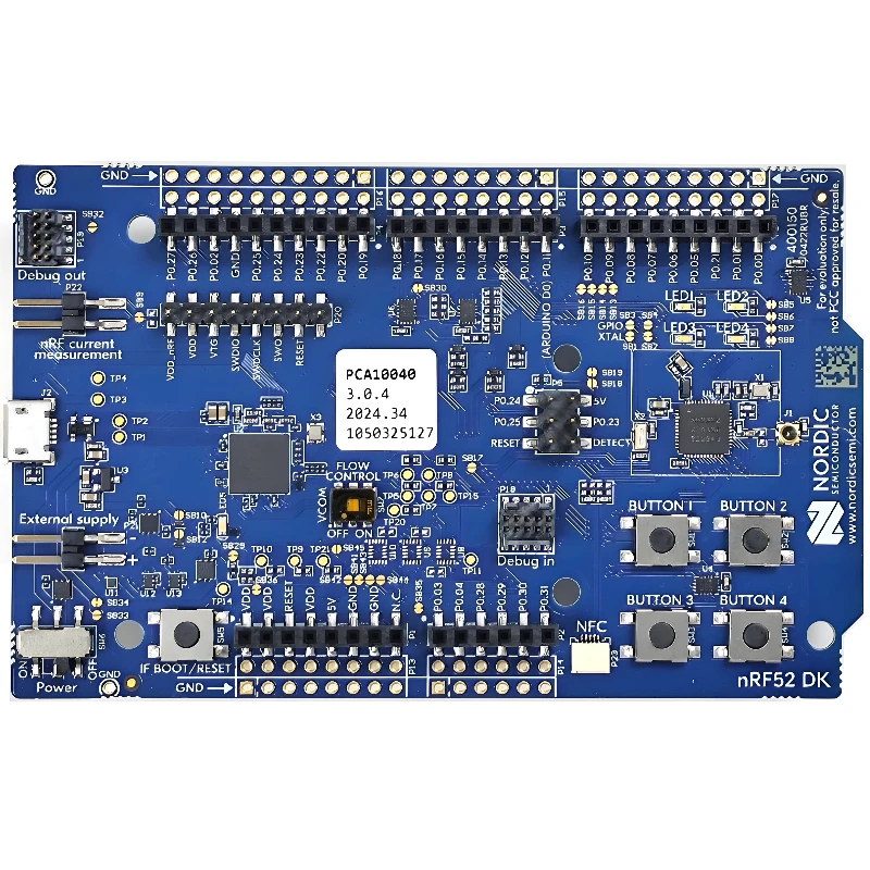 TopElec NRF52-DK Development Kit, Bluetooth BLE/Mesh/ANT/2.4GHz Multi-protocol, Support NRF52810/nRF52832 Development Board