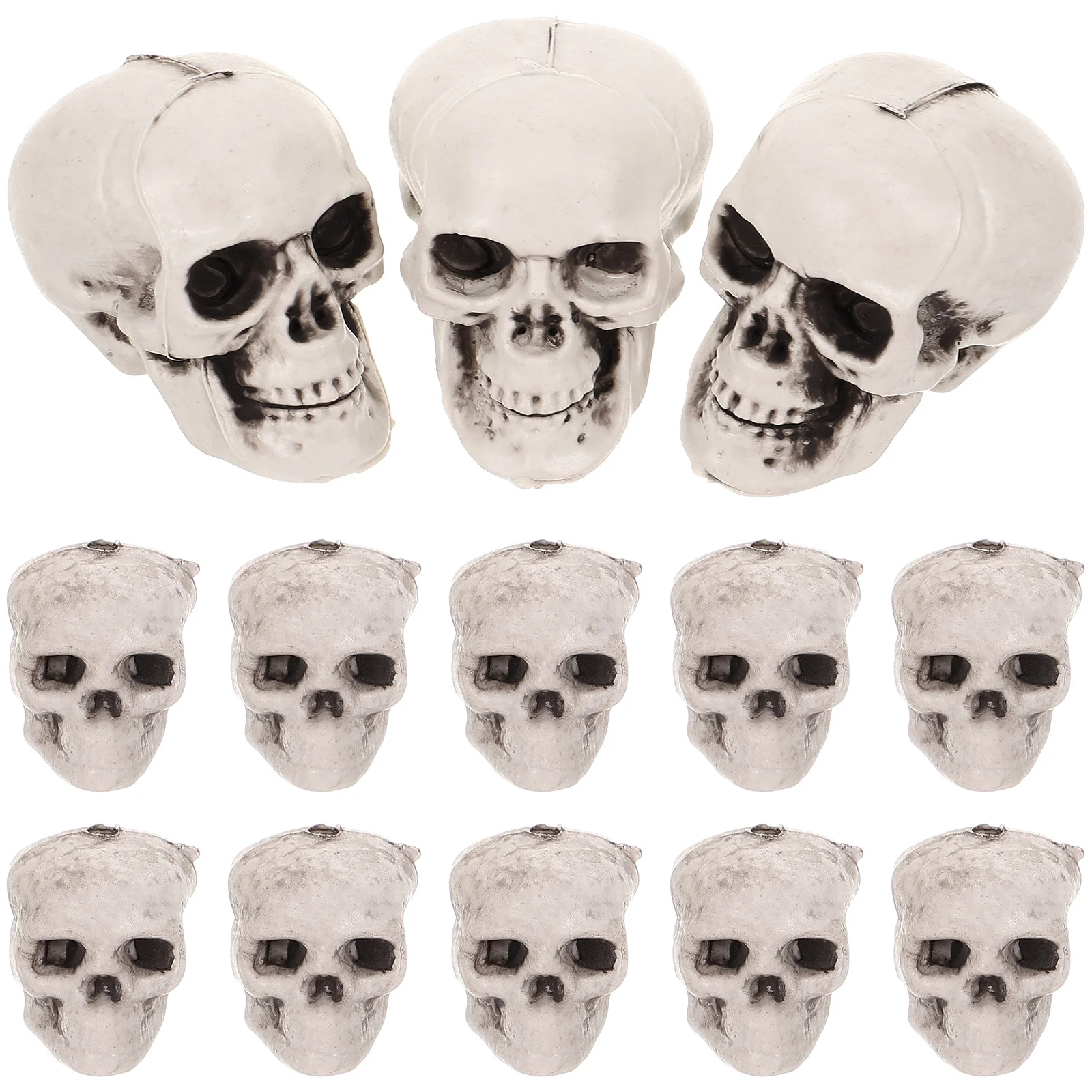 

13Pcs Skull Aquarium Decoration Resin Fish Tank Craft Natural Underwater Landscape Hideout Skull Shaped Fish Cave