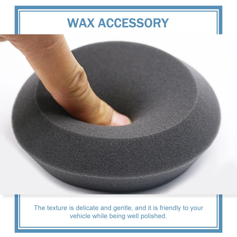 

5Pcs Handheld Cleaning Sponge Gentle Texture Applicator Pad for Auto Polishing Cleaning Efficient Wax Accessory