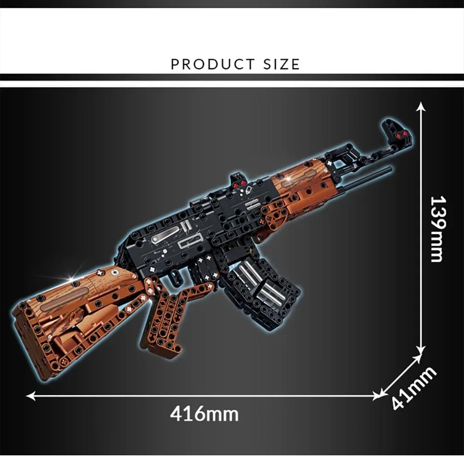 AK47 بندقية هجومية اللبنات مجموعة SWAT City WW2 سلاح عسكري 98K بندقية نموذج لتقوم بها بنفسك تجميع لعبة أطفال هدية عيد