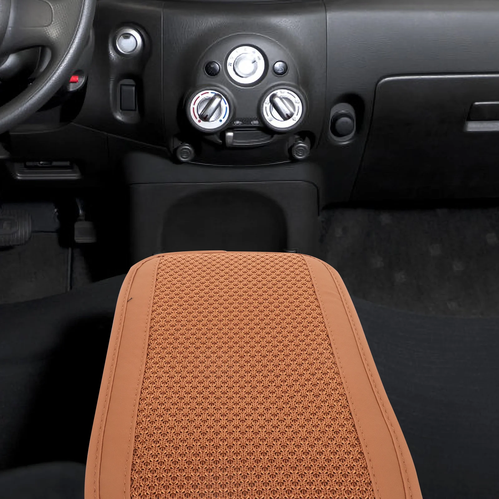 

Breathable Car Armrest Cushion Universal Fit All Seasons Comfortable Padded Cover Extra Storage Luxury Center Console Pad