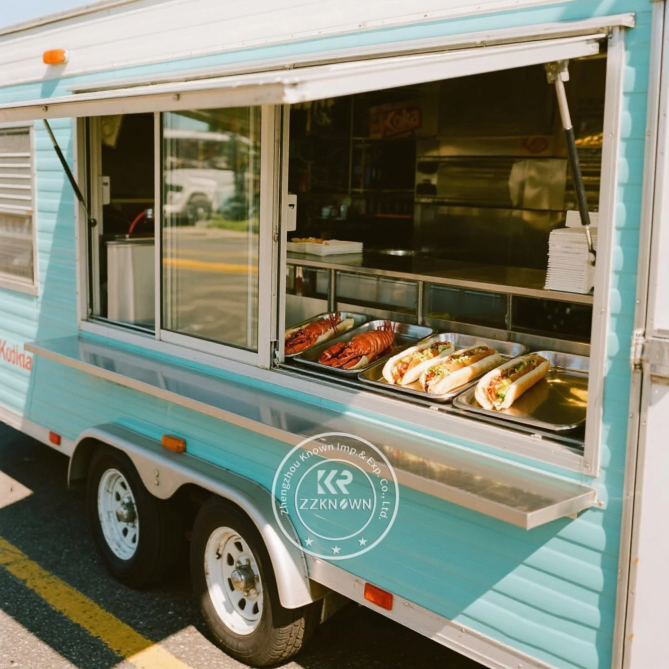 Mobile Fully Equipped Fast Food Truck Mobile Beverage Coffee Shop Cart Street Restaurant Fully Equipped Concession Food Trailer