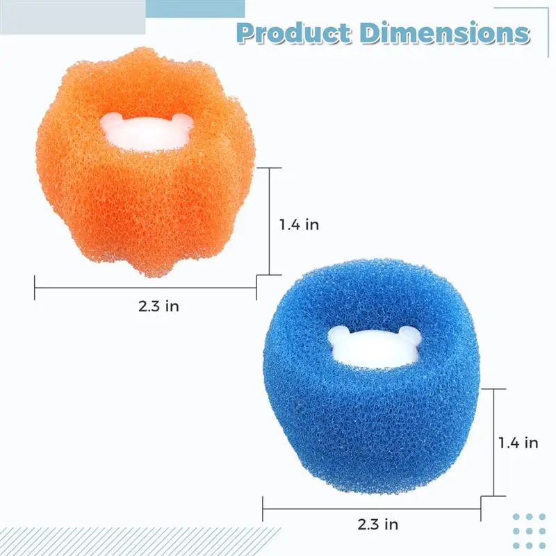 10Pcs Hair Removal Cleaning Balls Clothes Adsorption Hair Catcher Hair Remover For Laundry Washing Machine Hair Removal Sponge