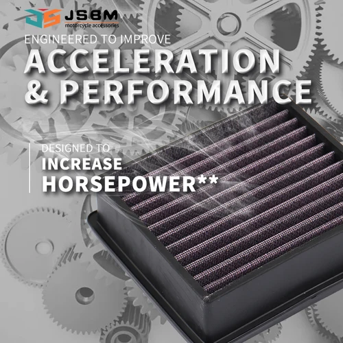 Imagen 2 del producto Filtro de aire de alto flujo para motocicleta JSBM para CFMoto 450SR 450NK 450MT 450CL-C 450SRS 450SS CF400-6 2022 2023 2024 Elemento limpiador de admisión de motor