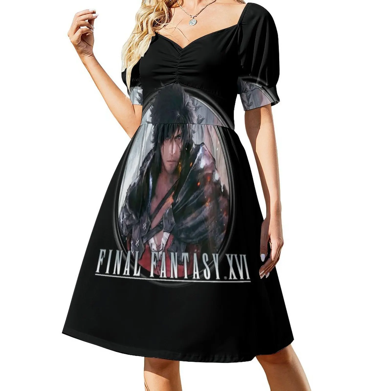 فستان فاينل فانتسي Xvi الكلاسيكي البوهيمي بأكمام منتفخة أو خيارات بدون أكمام للنساء فستان Final Fantasy Xvi Manga Final