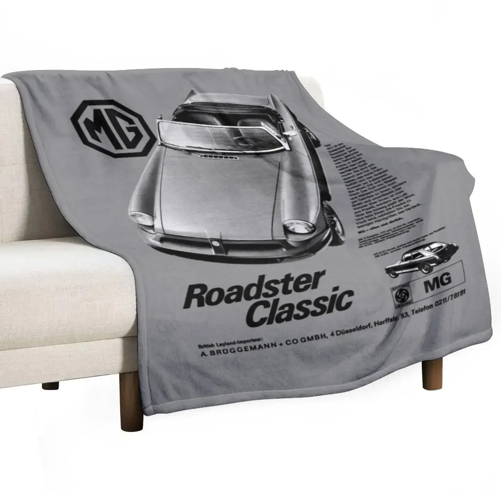 MGB ROADSTER - GERMAN ADVERT Throw Blanket Hair Blankets For Baby Extra Large Throw Thins Blankets