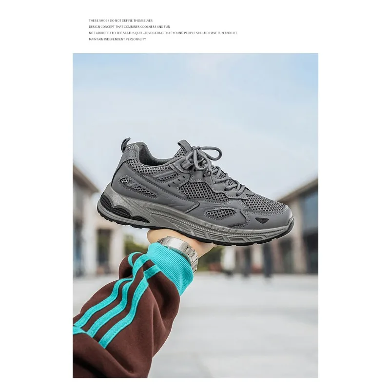 Autumn New Men Mesh Sneakers 2026 Breathable Dad Shoes Male Versatile Casual Sports Fashion Footwear