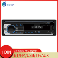 1Din Car Automotive Radio Stereo Player Digital Bluetooth MP3 Player High Quality FM Audio Music USB/SD with In Dash AUX Input