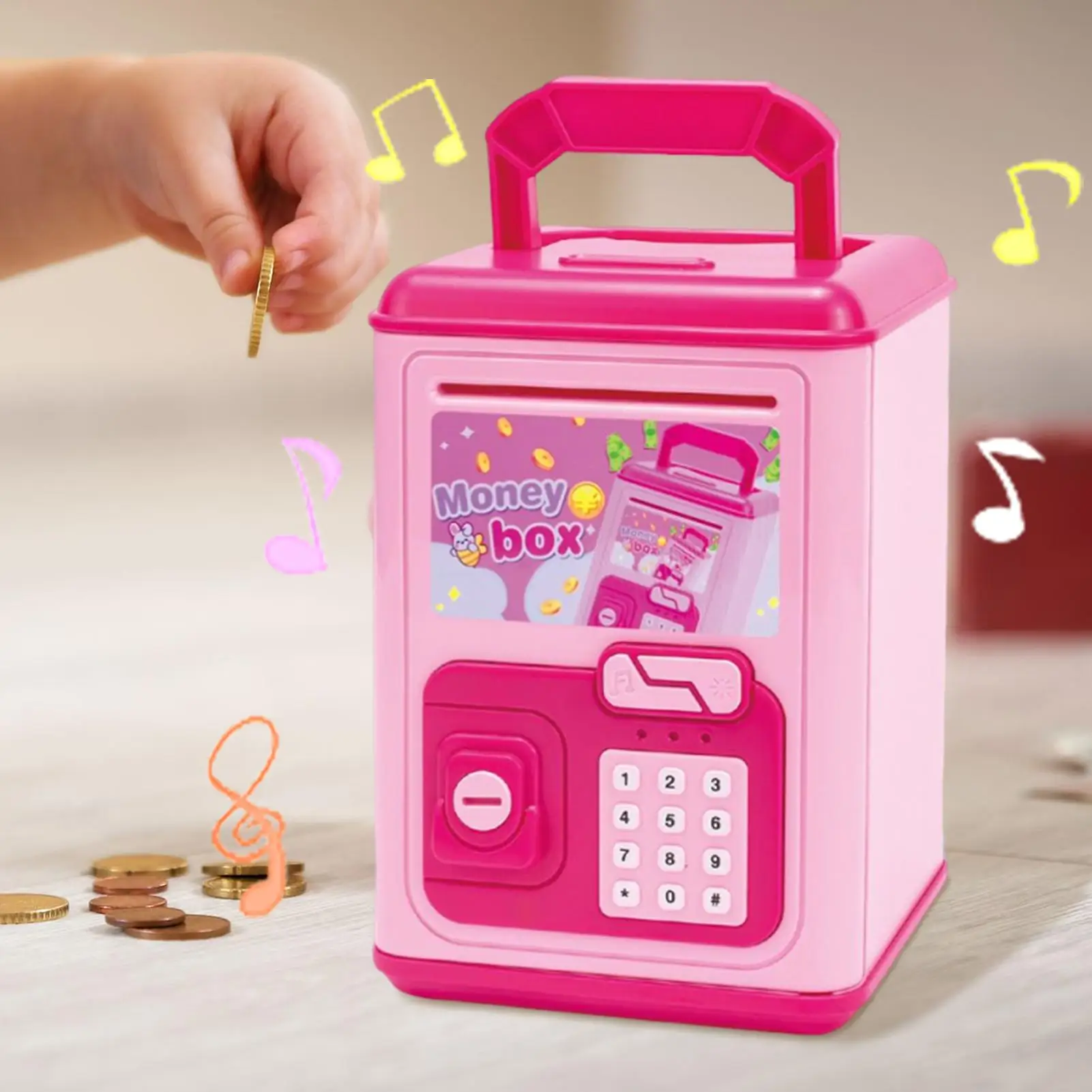 Banques pour enfants pour un vrai argent, pièce de monnaie électronique, porte-monnaie Musical drôle pour enfants de 5 à 10 ans, étudiants, noël, anniversaire